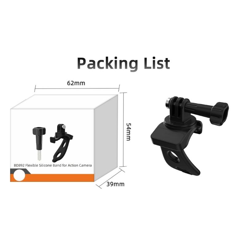 Flexible Camera Mount 180°Tilt 360°Rotation Quick Release Silicone Clamp for Sports Bike Motorcycles Fishing Poles