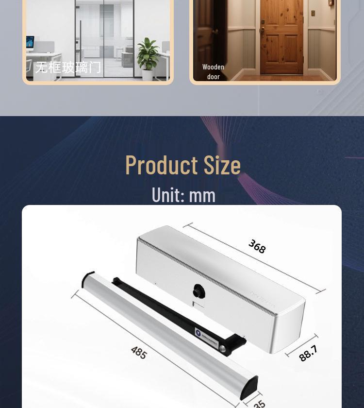 Jishen Auto Door Opener with Sensor & 4G Mobile Control