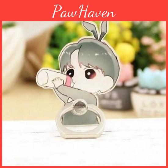 Bts Jimin Suga Ring Clip Phone Stand With Rotatable Design For Fans And Travel