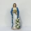 Yousheng Virgin Mary Garden Light, Outdoor Mary Statue with LED Glowing Rose, Blessed Mother Figurine for Catholic Garden Lawn Patio Decor, Memorial