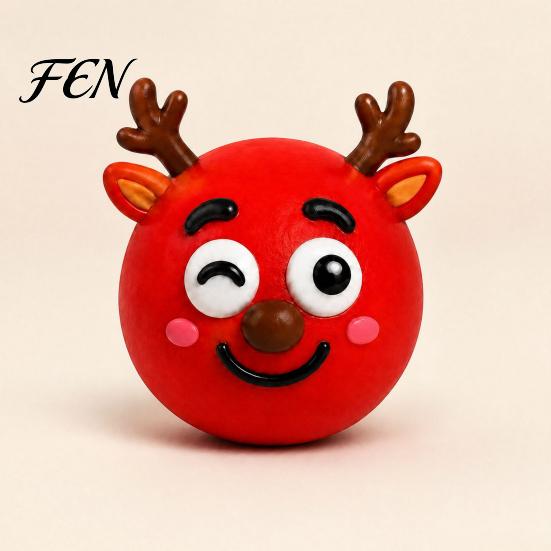 DIY Face Changing Toy 1/5Pcs Christmas Stress Relief Toy, Reindeer Snowman Ball with Balls Detachable Expression Accessory, Soft Squeeze Sensory Party