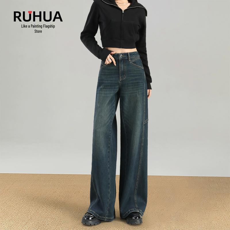 

Women s Fleece-Lined Wide-Leg Jeans - New 2026 Autumn/Winter Plus Size Straight Loose Fit 29 for 116-125 lbs