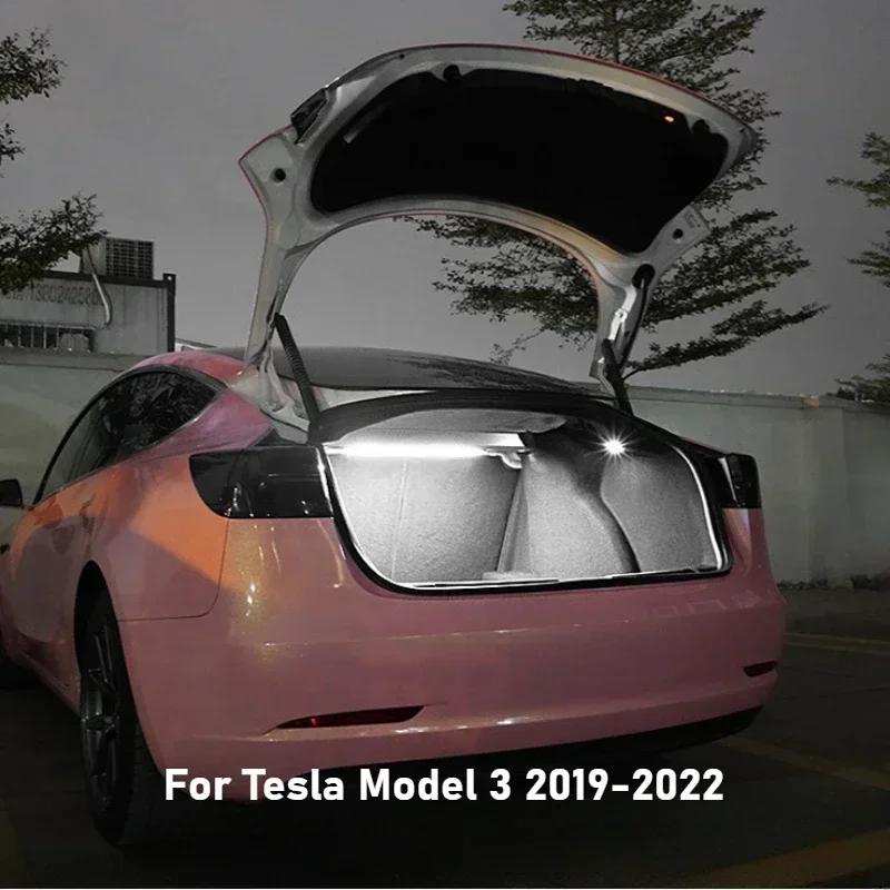 

Для Tesla Model 3 Светодиодная лента для отделки багажника 2019-2025 Освещение багажника Декоративные лампы Белый Синий Модификация Автоаксессуары