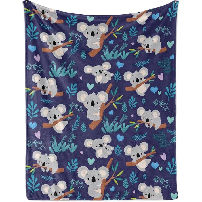 Cats Blanket Cat Present Soft Flannel Lightweight Cats and Flowers Throw Blanket for Kids Girls Boys All Season Cartoon Animals Blankets for Sofa