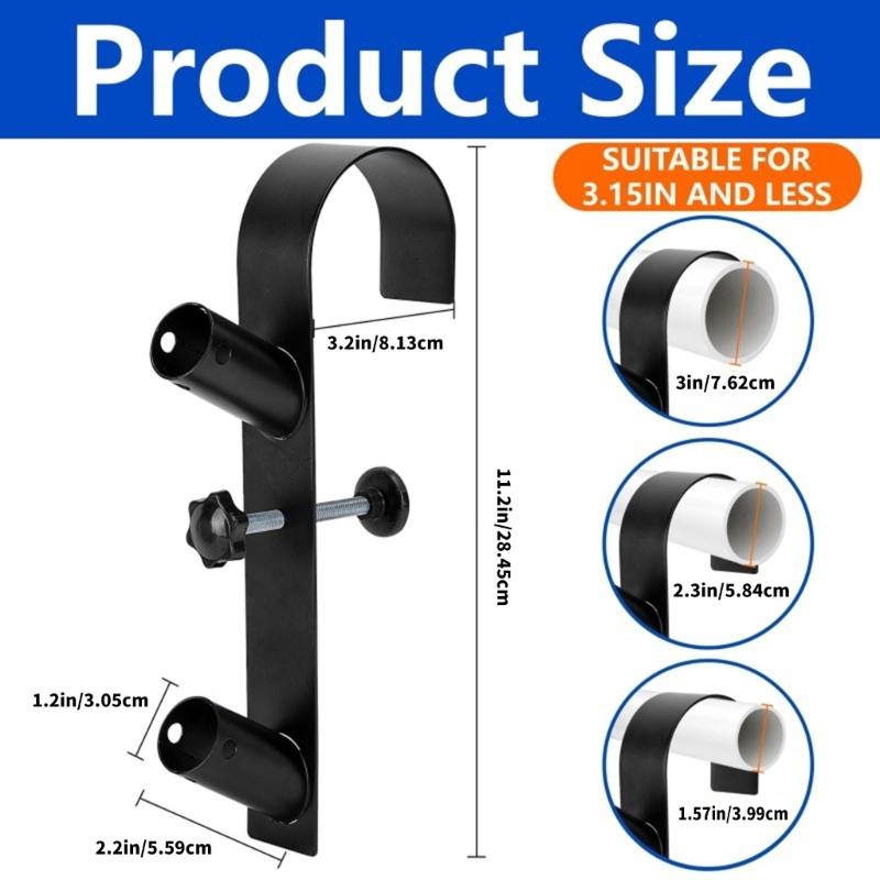 Flexible Pool Hangers Set Of 2 Strong Metallic Suspension clamps For Swimming Pool Accessories And Maintenance Equipment
