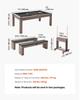 214cm Pool Table Combo Set, 3-in-1 Multi Game Billiards Tables with Dining Top and Ping Pong, 2 Benches for Storage and Accessory, Includes Ball Cue