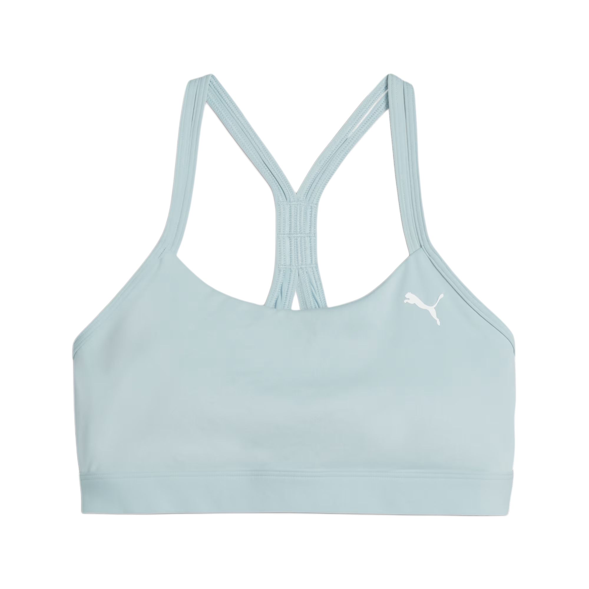 

Puma 4keeps Ultrabare Strappy Bra Solid Color Training High Support Sports Bra Women Underwear Tropical-Lake-Blue 524866-22 XS