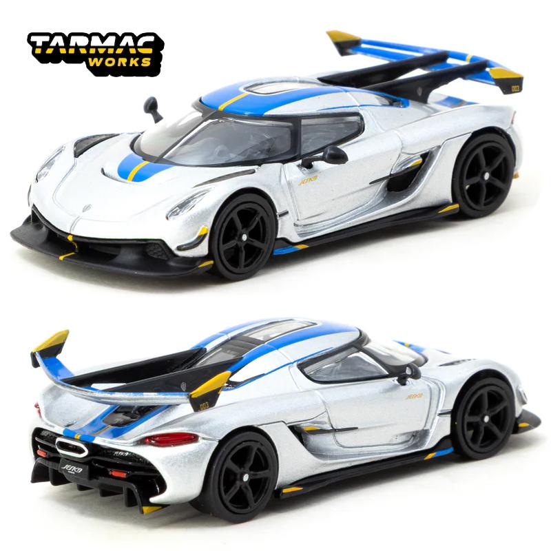 TW 1:64 Tarmac Works Koenigsegg Jesko Attack Silver Alloy car model