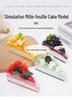 Modello Espositore Dessert Gelatina Budino Triangolare Mousse Torta Fragola Mango Francese
