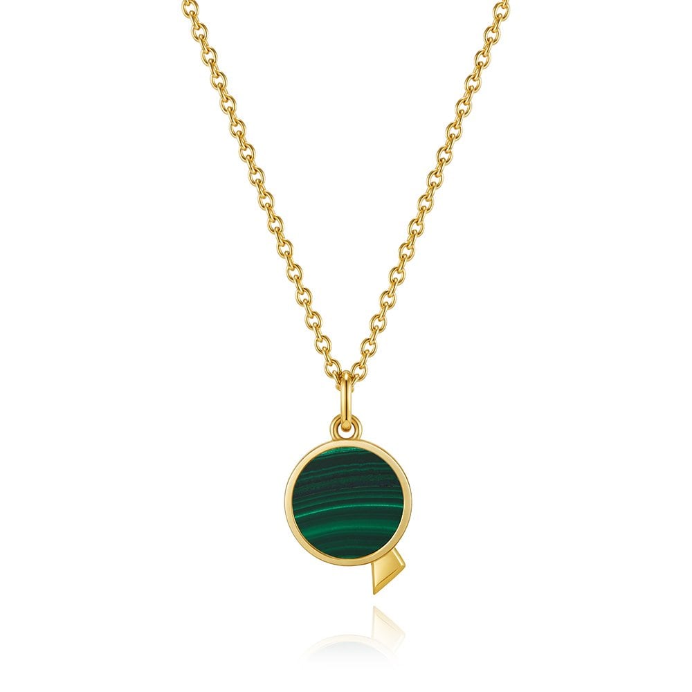 

Penidor Silver (Y) Flat Necklace Malachite