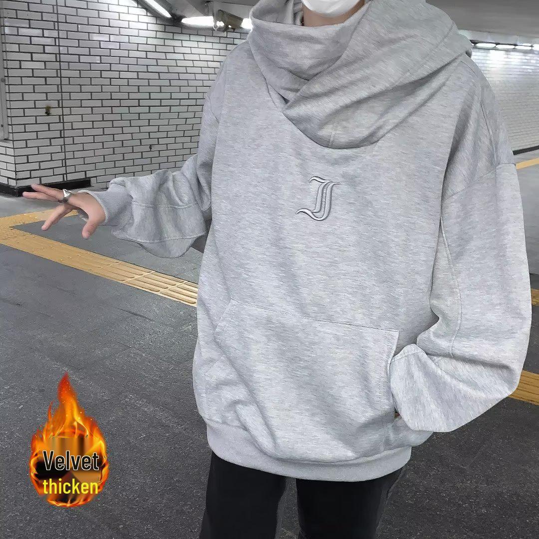 Unisex High-End Heavyweight Turtleneck Hoodie with Embroidery - Autumn/Winter Trend XXXL