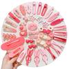 Pink 50-Piece Cute Hair Clip Set: Sweet Girly Japanese Cartoon Bangs Accessories