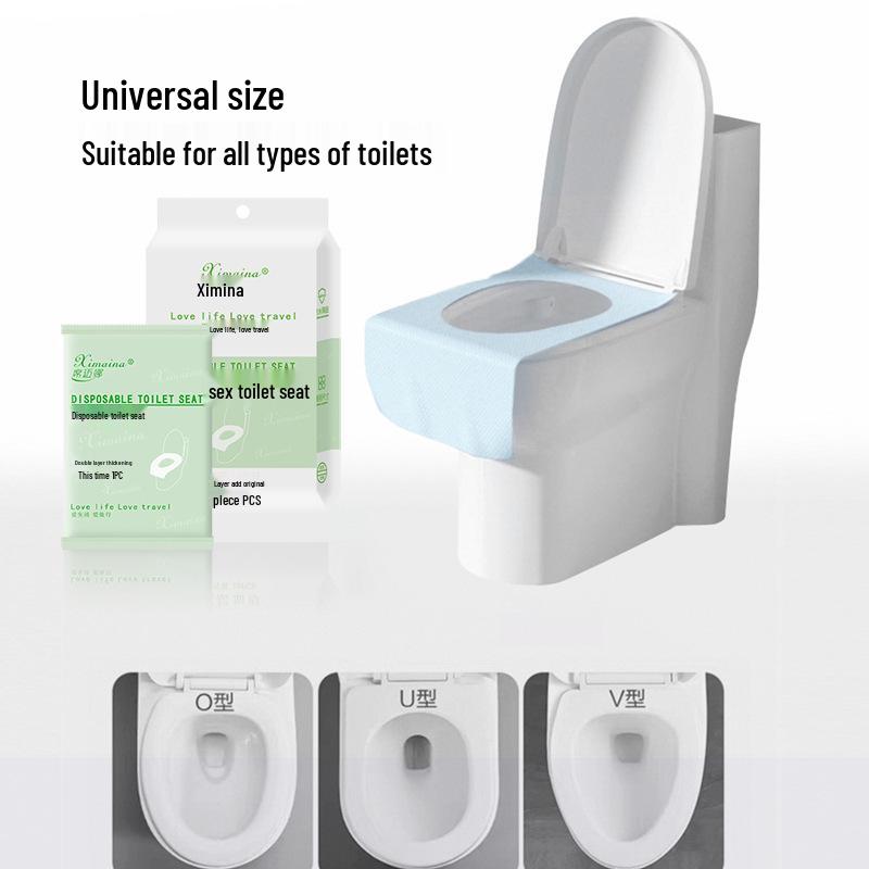 Waterproof Disposable Toilet Seat Cover - Travel & Hotel Essentials, Postpartum Use, Stain-Proof and Portable.