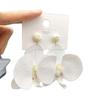 European-American Cross-Border Earrings: Women's Fashion 3D Butterfly Orchid Flower Head Jewelry, Exaggerated High-End Style