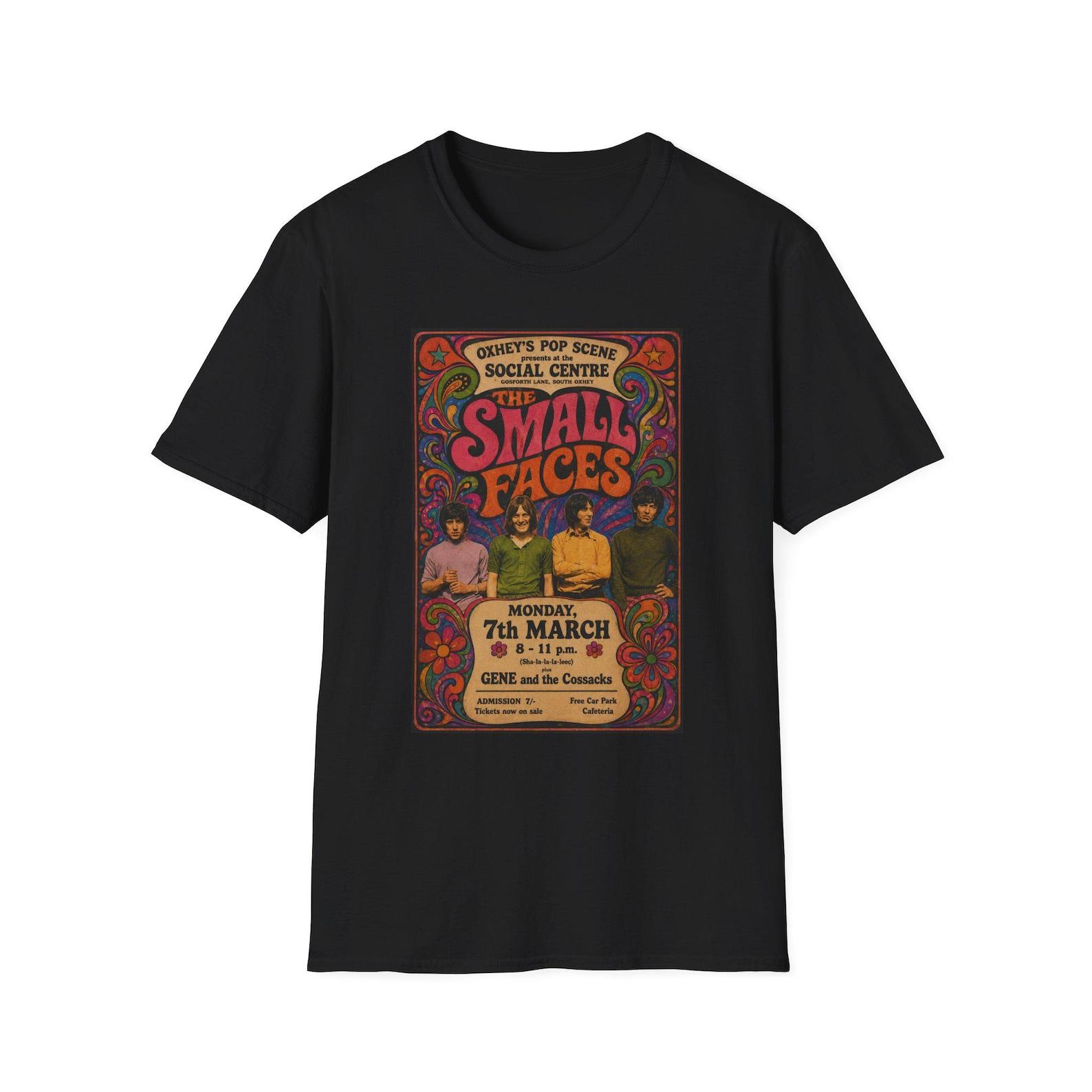 The Small Faces concert Poster fan fiction T-Shirt Psychedelic Band Tee 2XL