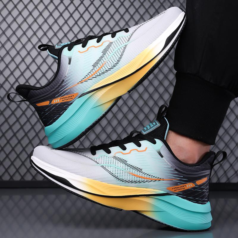 Men Soft Sole Breathable Casual Sport Sneakers Fashion Walking Shoes Sizes 38-46 for Travel Training Commuting and Everyday Wear