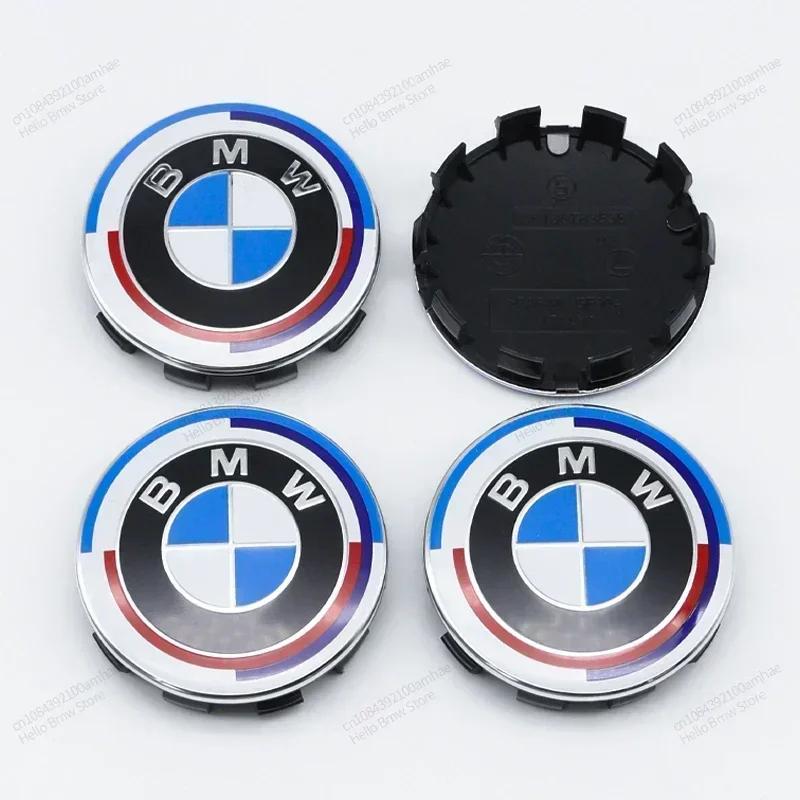 BAAM1 2025 Hot Modified Front and Rear Logo Wheel CapsSuitable for BMW Car Logo 7pcs 50th Anniversary Special Limited Edition Joint Mo