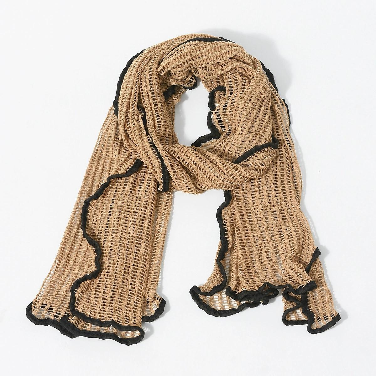

Personalized Knitted Scarf British Style Warm Hollow-Out Male Scarf 60x200cm