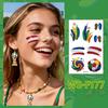 Wasserdichte Tattoo-Aufkleber Schweißfeste Temporäre Tattoos für Club-Events Partys Fußballfans Make-up Gesichtskleber