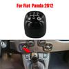 1x Car Gear Knob Stick 5 Speed Manual Handball Manual Shifter Lever Handle Replaceable Head Auto Accessories for Fiat Panda 2012
