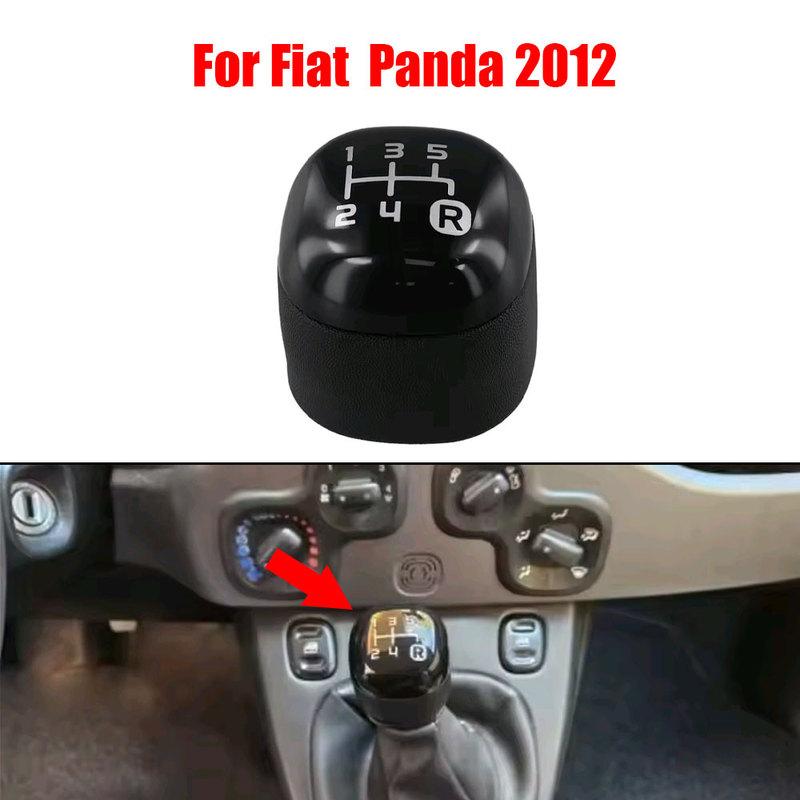 1x Car Gear Knob Stick 5 Speed Manual Handball Manual Shifter Lever Handle Replaceable Head Auto Accessories for Fiat Panda 2012