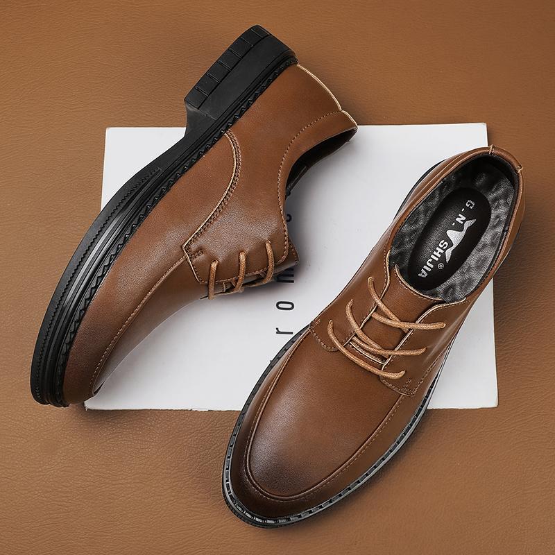 New Arrival Mens Oxford Shoes Casual Leather Shoes Men Formal Dress Footwear Leisure Business Sneakers Versatile Gentleman Shoes