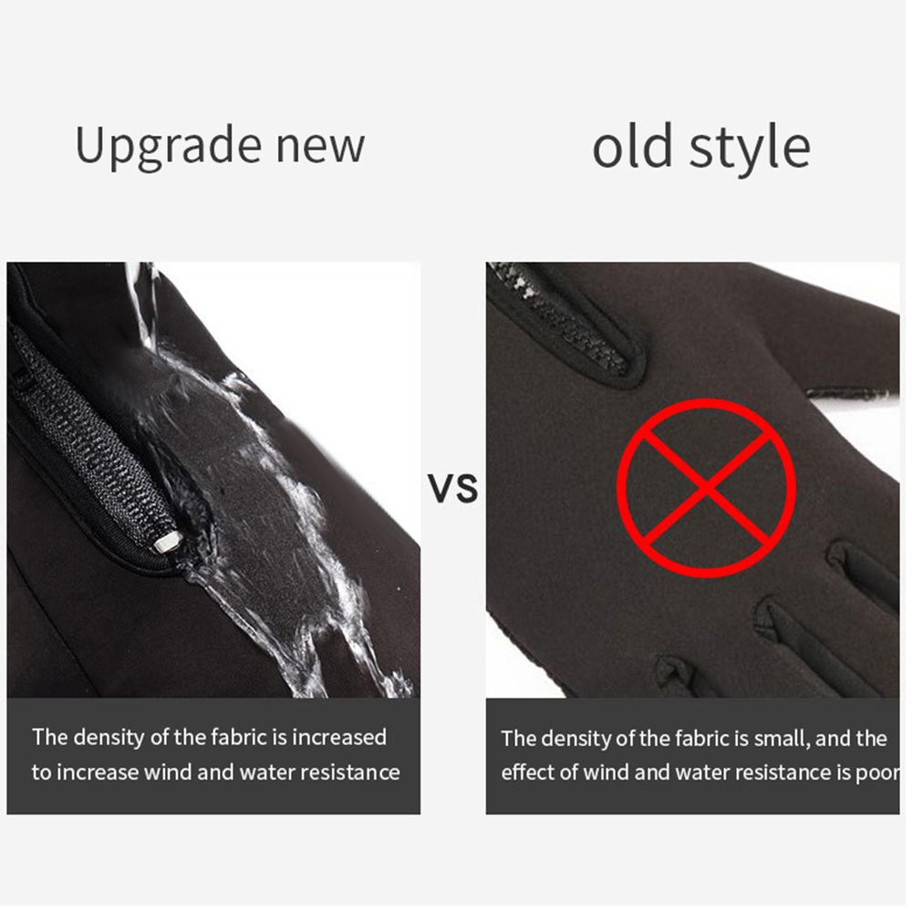 Motorcycle Gloves Winter Thermal Fleece Lined Winter Water Resistant Skin-friendly Touch Screen Outdoor Moto Riding Ski Gloves