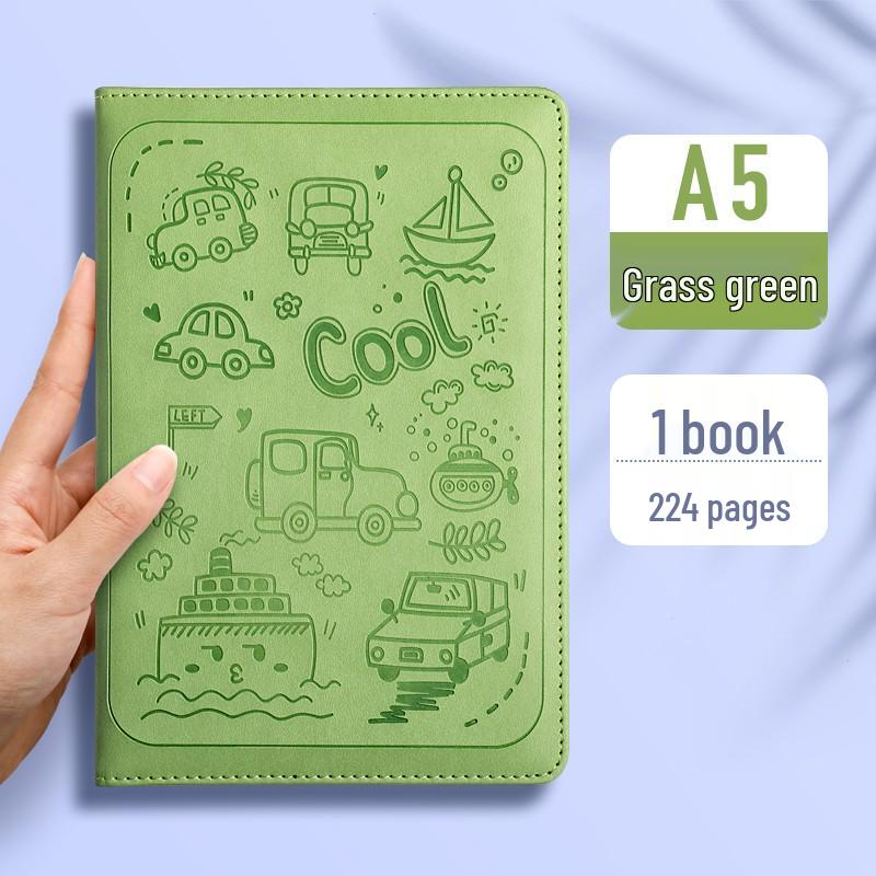Large Cartoon Embossed Soft Cover Notebook - A5/A6 College Planner Diary