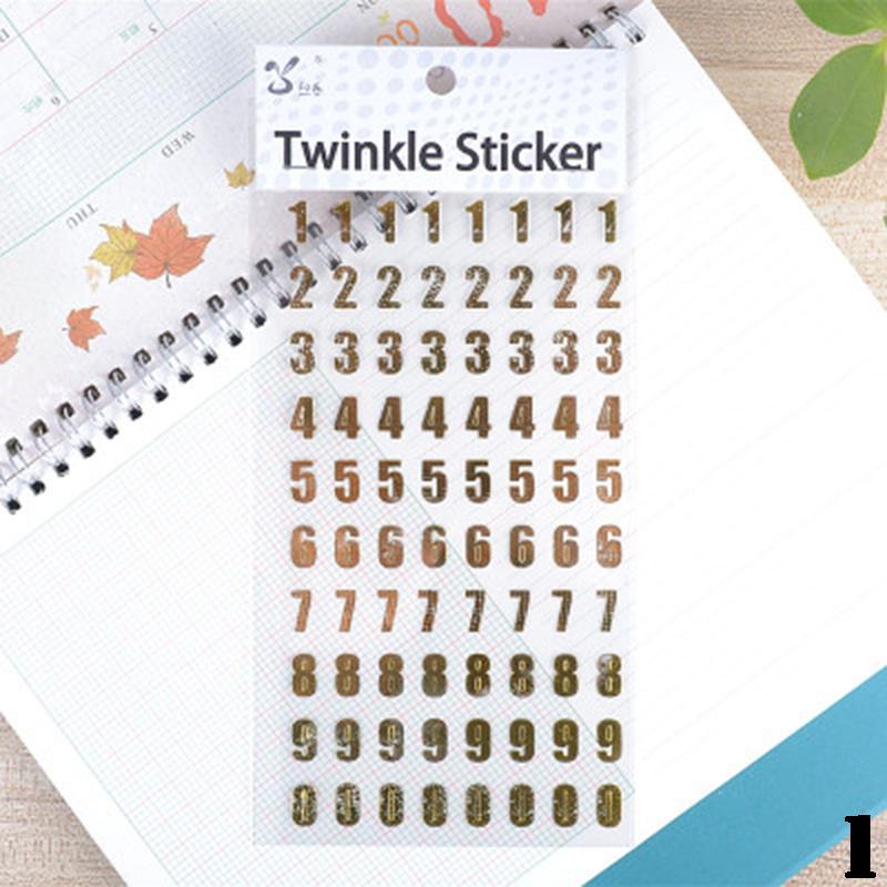 2 szt./partia Naklejka srebrna brązowana znaki cyfrowe litery dekoracja domu