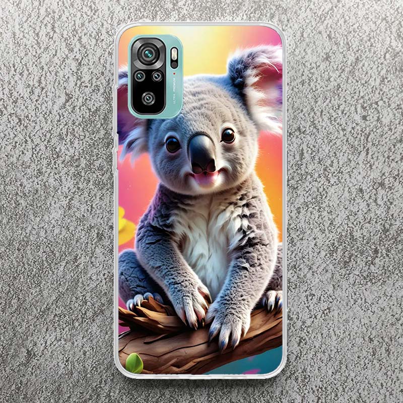 Koala Kawaii Cute Animal Print Soft Case for Xiaomi Redmi Note 14 13 12S 11S Phone Shell 10 Pro Plus 11E 11T 12 11 10S 5G Cover