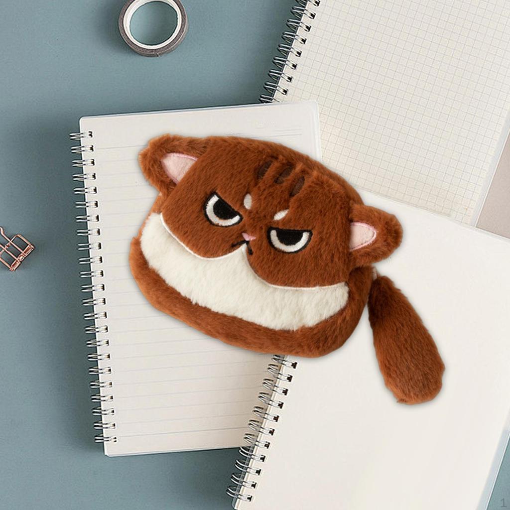 Cat Face Purse with Zipper Cartoon for Boys Girls Kids Child Gift