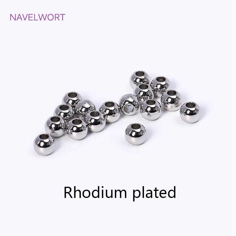 2/2.5/3/4/5/6mm 18K Gold Plated Loose Beads Brass Round Spacer Beads For Bracelet Making Findings,Accessories For Jewelry