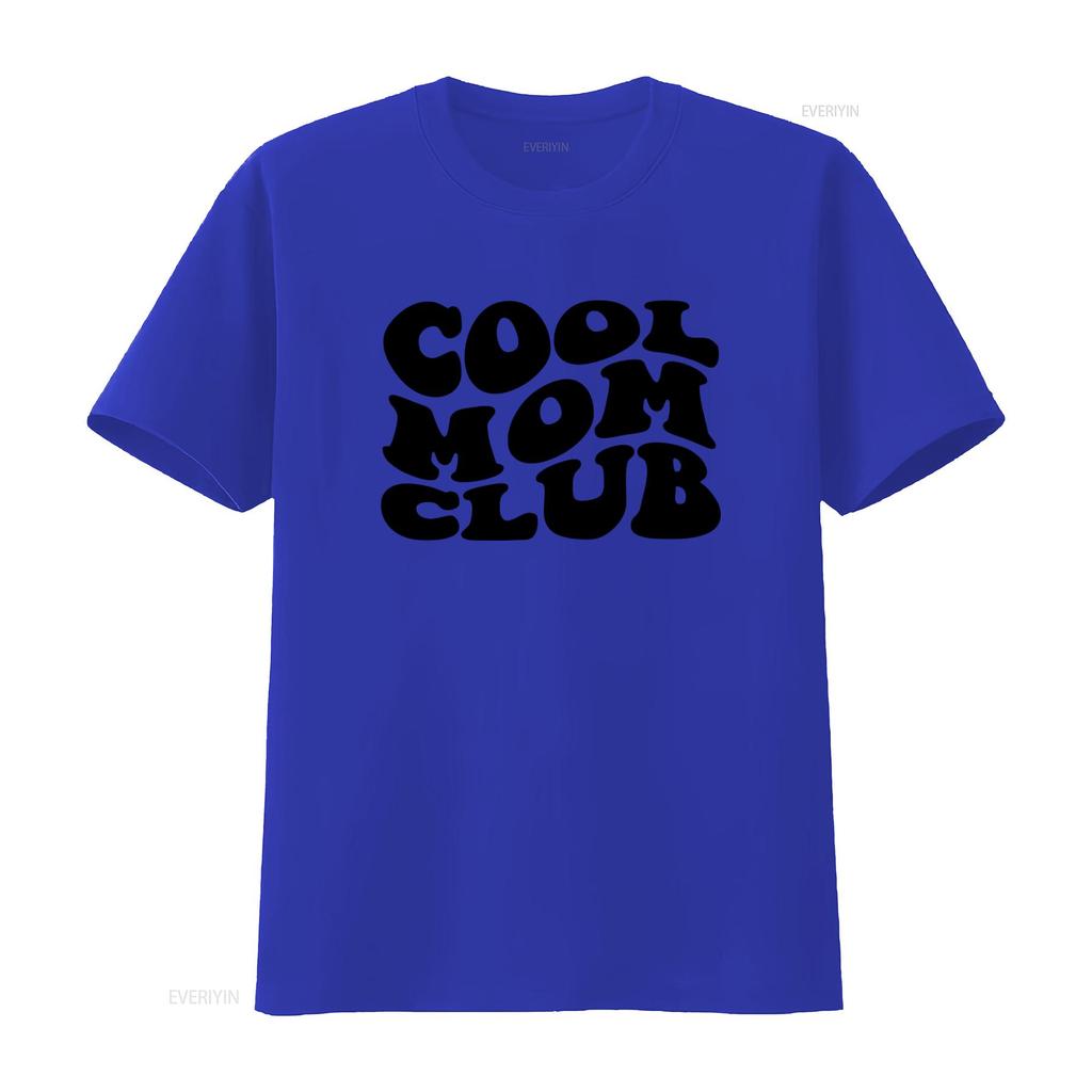 Cool Moms Club T Shirt Funny Mom Mama Design for Trendy vintage Washed streetwear homme Unisex graphic Top For Everyday Wear