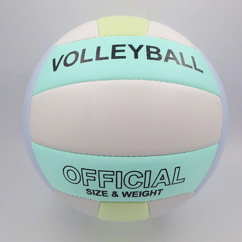 PVC Thickness Macaron Volleyball Official Size No.5 Machine Sewing Soft Beach Air Volleyball Professional Match Balls Non-Toxic