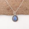 Pear Dark Blue Cat'S Eye Stone Elegant New Pendant Jewelry 925 Sterling Silver PP-26-42