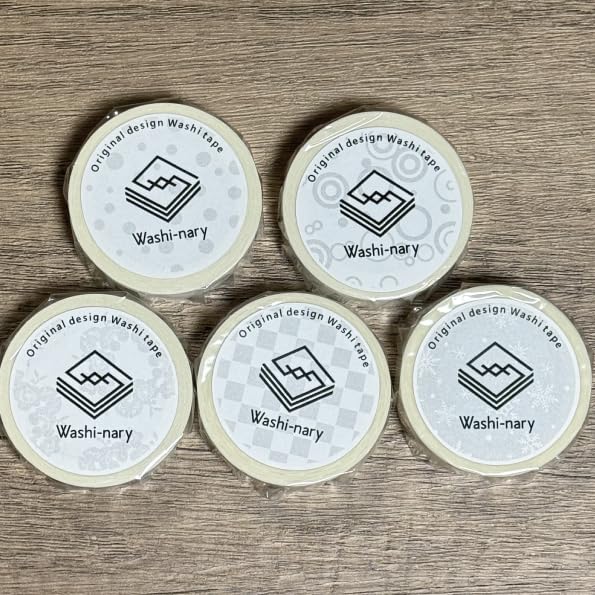 White masking tape in five Rain and Snow 15mm x Kamoi Kakoshi Mino Traditional Japan White masking Watermarked washi Masking Washi adhesive Rain and