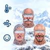 New 3D Face Printed Old Man Balaclava White Mustache Full Coverage Winter Mask Cover Stretch Elastic Funny Ski Mask