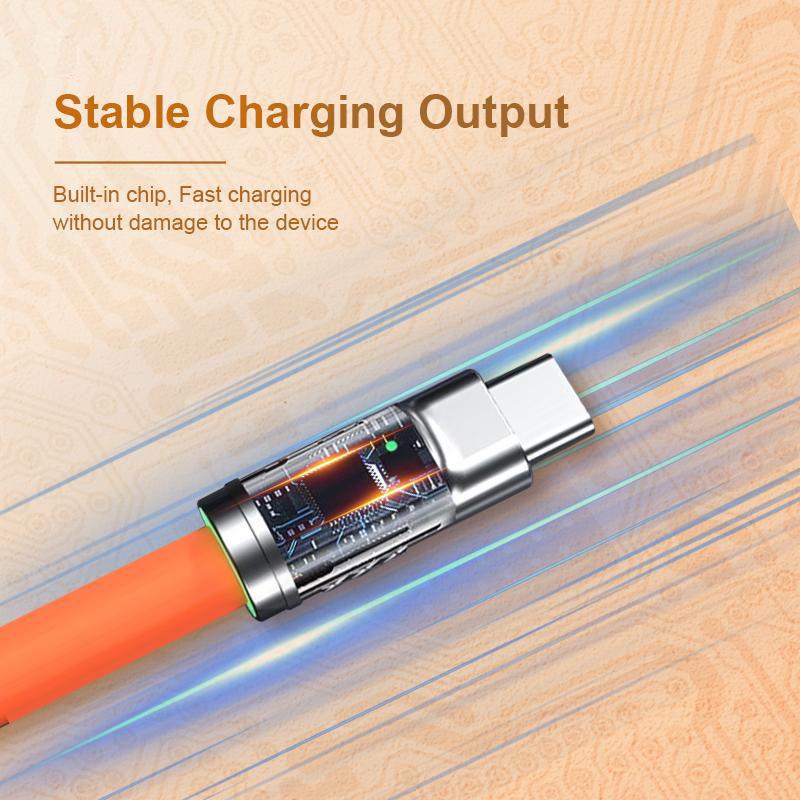 120W Fast Charging Cable UsB To Type-cinterface for Xiaomi Samsung Huawei Andriod Type C Data Charging Cable Cordhttps