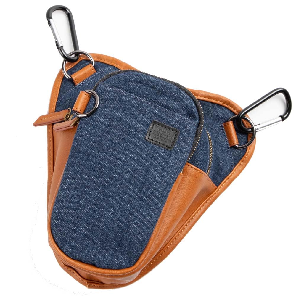 DEGNER Motorcycle Chalk Bag W-116A (Brown-Navy)