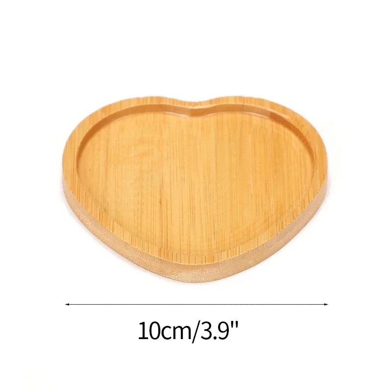 Multi Bamboo Tray Wood Saucer Flower Pot Tray Cup Pad Coaster Plate Kitchen Decorative Plate Creative Coaster Coffee Cup Mat