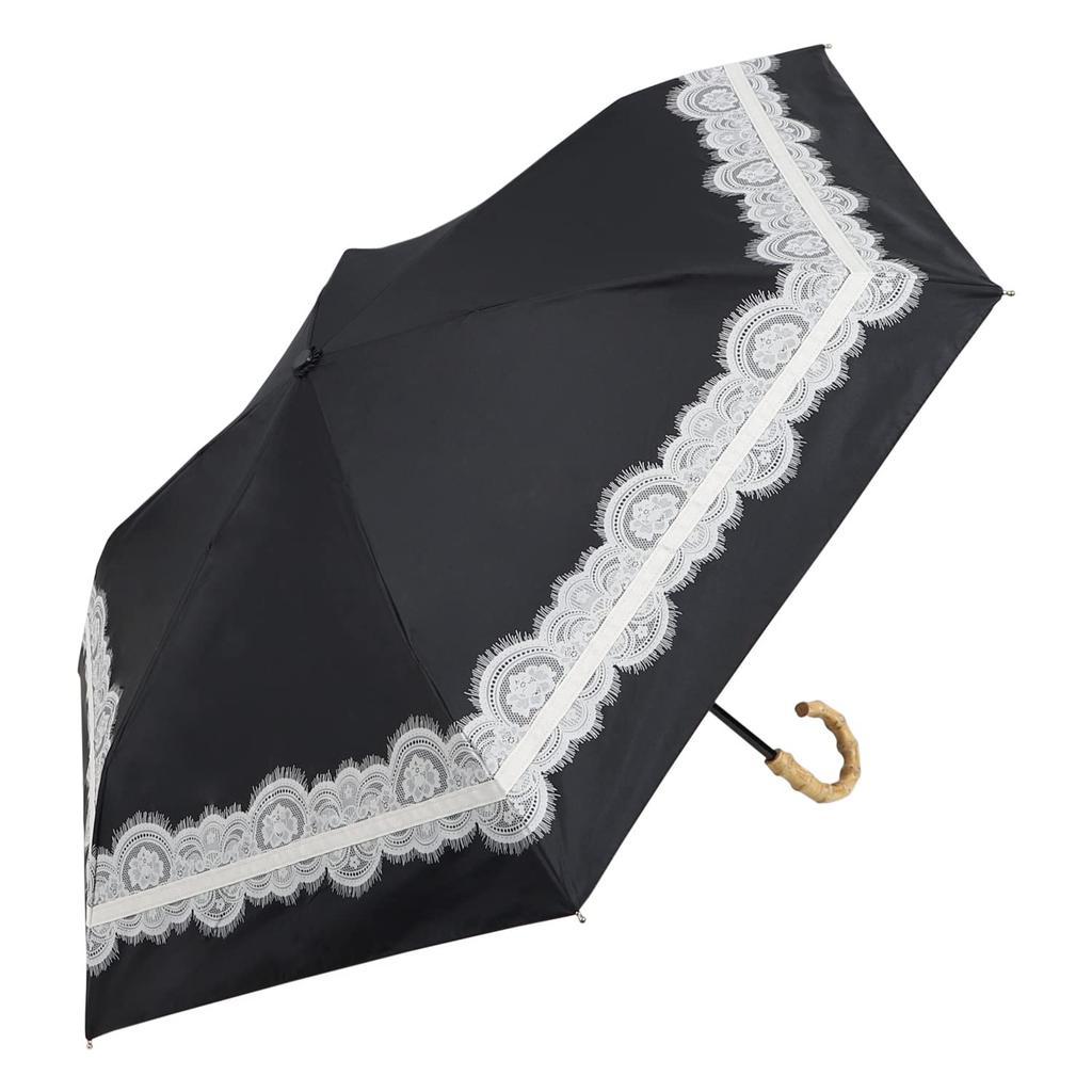 Refume Folding Light Heat UV 3 Parasol, 100% Blocking, Lightweight, Blocking, Protection, Tiers, Black/White, REFU-0004