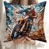 Federa Cuscino Vikama Motocross Moto Stagione Unica Copertura Decorativa Versatile per Casa Letti Divani Poltrone