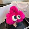 New autumn and winter plush bag cute big-eyed puppy tote bag shoulder bag crossbody sideways eye puppy bag