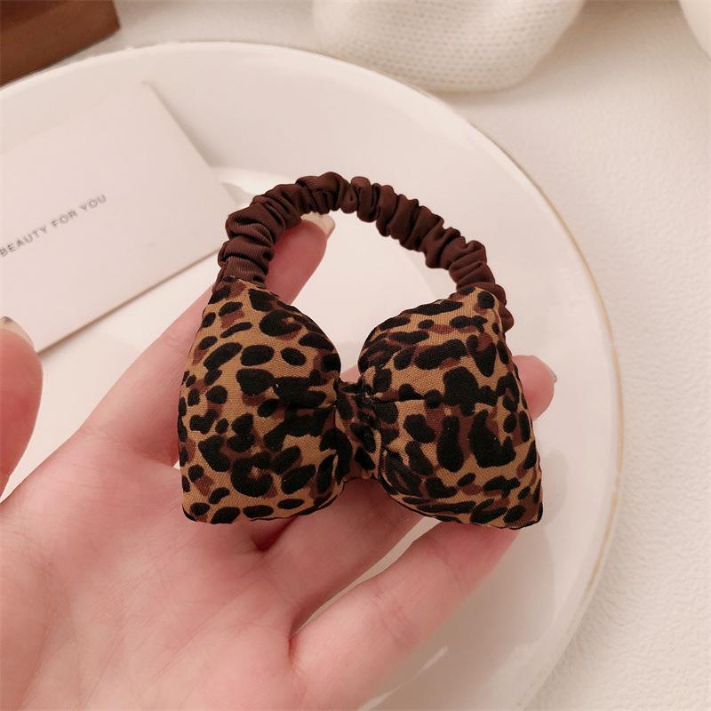 New Korean Bow Elastic Hair Bands Black White Simple Hair Ties Women Elegant Barrettes Headwear Girls Hair Accessories