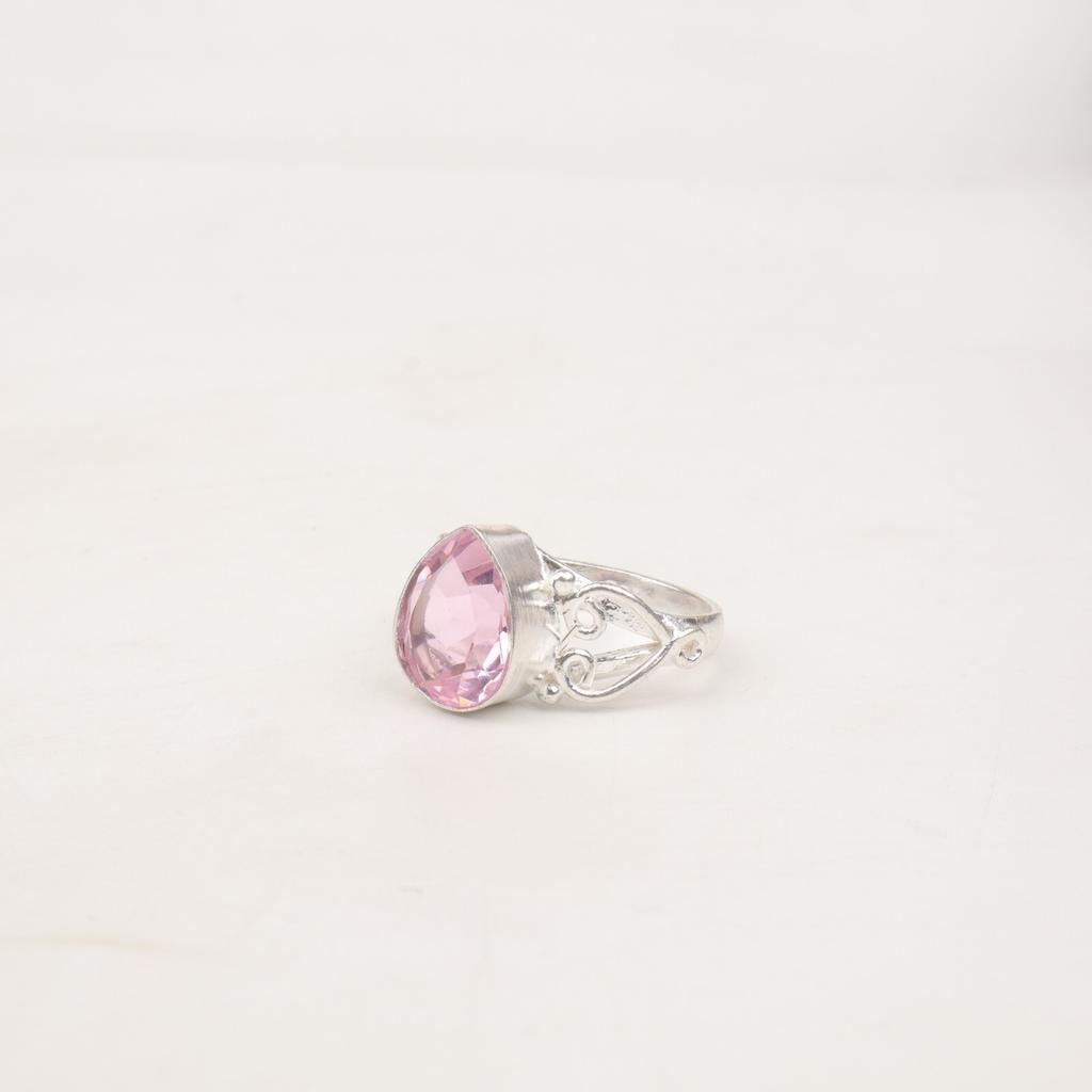 Natural Morganite Gemstone 925 Sterling Silver Jewelry Handmade Fashionable Ring RR-46-7