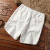 Men Beach Shorts Drawstring Elastic Waist Solid Color Loose Pockets Sports Quick-drying Plus Size Chinese Style Men Sweatpants Male Clothing