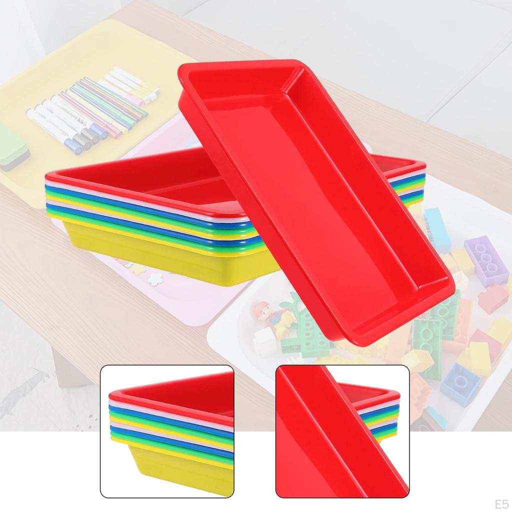 10 Pieces Serving Trays Party Buffet Platters Container Storage Plates for Camping