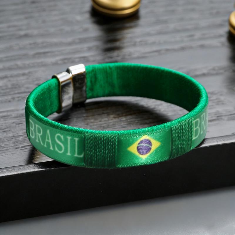 Handwoven USA-Canada-Mexico 2026 World Cup Team Bracelet - Football Fan Souvenir
