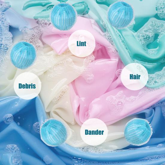 12Pcs Pet Hair Remover Reusable Dog Hair Catcher Clothes Bedding Lint Collector Comfortable