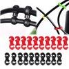 20pcs S Style Brake Cable Clips for Bicycle MTB Rotatable Line Hose Guide Line Hook Pipe Buckles For Cycling Accessories